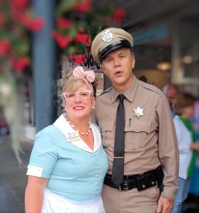 Tonya Varvel as Juanita and Terry Varvel as Barney